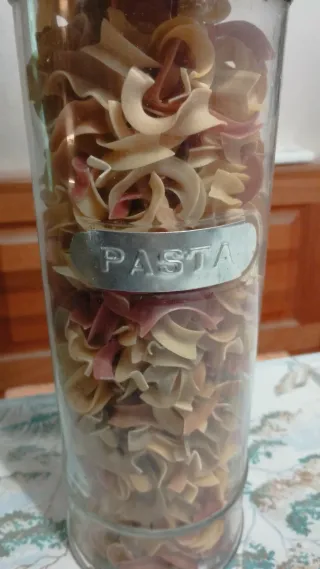 Contenitore pasta in vetro e metallo