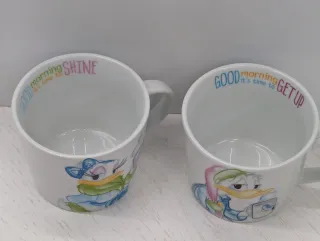 Set 2 Tazze Paperino Paperina Porcellana