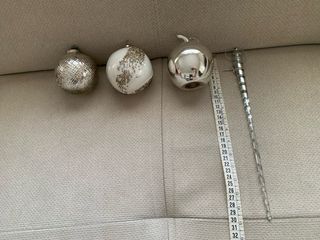 Adornos Navideños Bolas plateadas