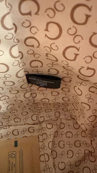 Bolso Guess Beige Logo Monogram