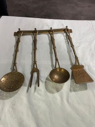 Set Utensili Cucina Ottone Antico