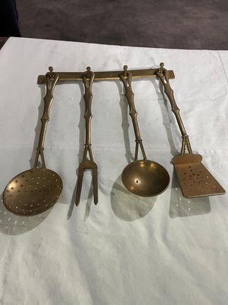 Set Utensili Cucina Ottone Antico