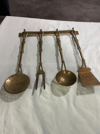 Set Utensili Cucina Ottone Antico