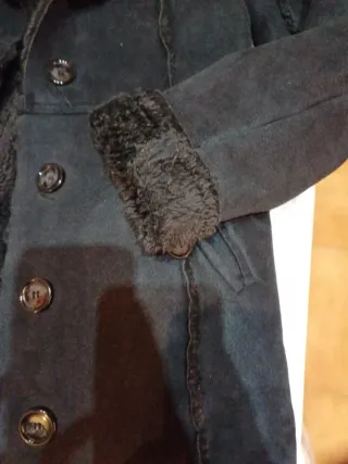 Abrigo negro con forro de pelo