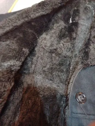 Abrigo negro con forro de pelo