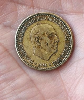 1 PESETA 1966 ESTRELLA 68 MONEDA FRANCISCO FANCO