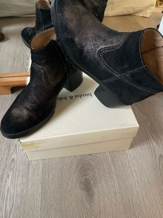 Botines Bimba y Lola piel marrón y negro