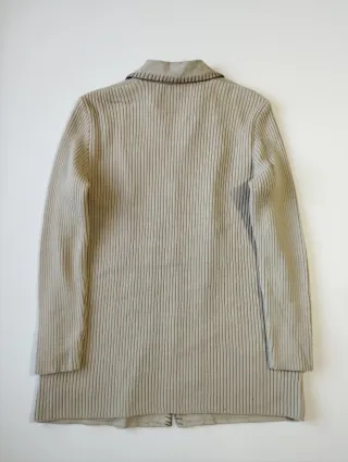 Chaqueta Cortefiel Piel y Lana Beige