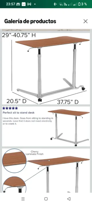 Escritorio MAIDESITE regulable