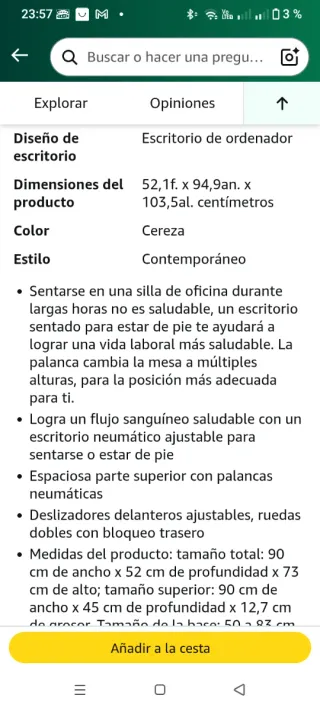 Escritorio MAIDESITE regulable