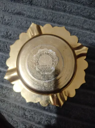 Conjunto Cenicero y Palillero Antiguo Tole