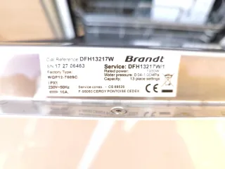 Lavavajillas Brandt DFH13217W Blanco