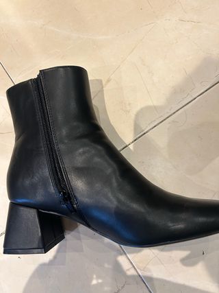 Botines negros tacón ancho