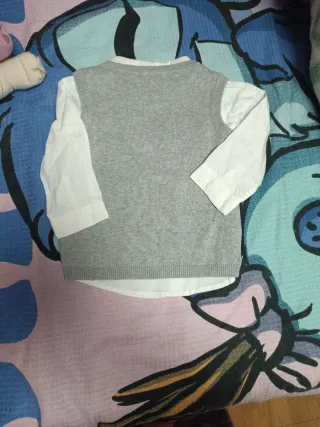 Conjunto Camisa y Chaleco 9/12 Meses nuevo