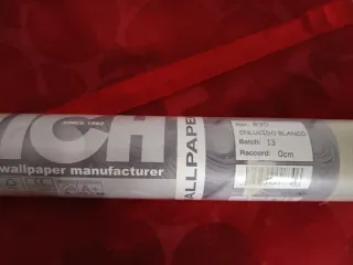 3 Rollos Papel Pintado ENLUCIDO BLANCO