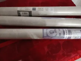 3 Rollos Papel Pintado ENLUCIDO BLANCO