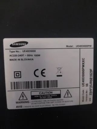 TV Samsung 40 Negro