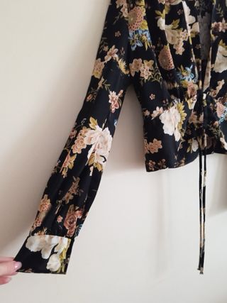 Blusa Zara Estampada Flores