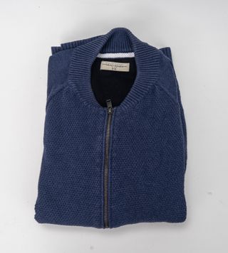 Jersei azul hombre cremallera