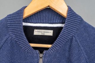 Jersei azul hombre cremallera