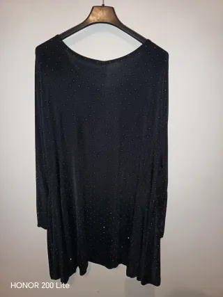 Blusa oversize elegante nera taglia 52-56
