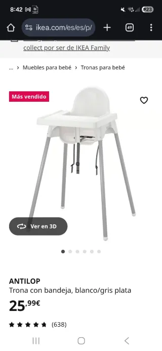 Trons para bebé ANTILOP IKEA