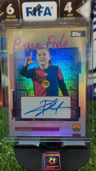 Tarjeta Claudia Pina FC Barcelona Topps Autografia
