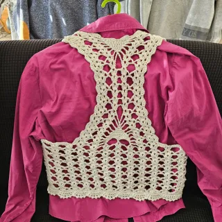 Chaleco crochet blanco