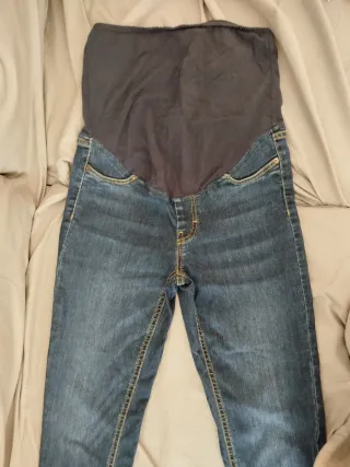 Pantalón vaquero premamá azul