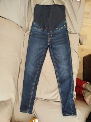 Pantalón vaquero premamá azul