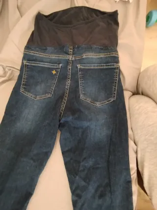 Pantalón vaquero premamá azul