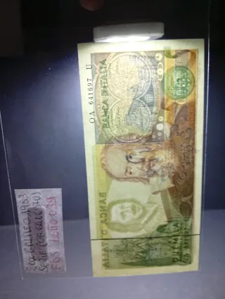 Lotto 2 Banconote Lire 2000+1000 FDS