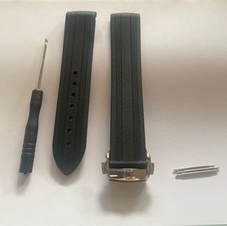 Cinturino silicone nero20mm per Omega Seamaster