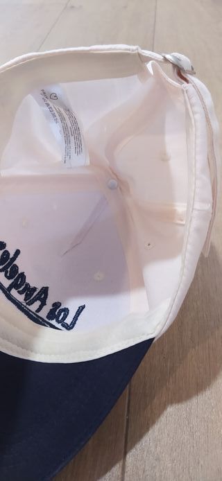 Gorra Los Angeles unisex blanca y azul