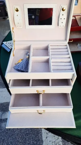 Portagioie vintage rosso e bianco