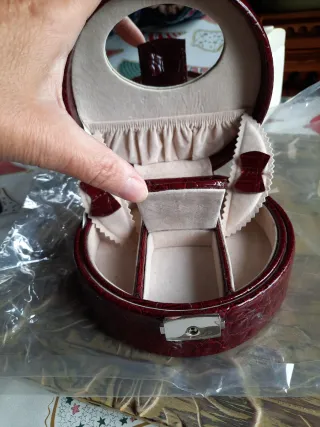 Portagioie vintage rosso e bianco