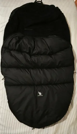 Saco de silla de paseo negro Cotton moose