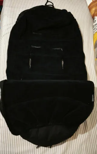 Saco de silla de paseo negro Cotton moose