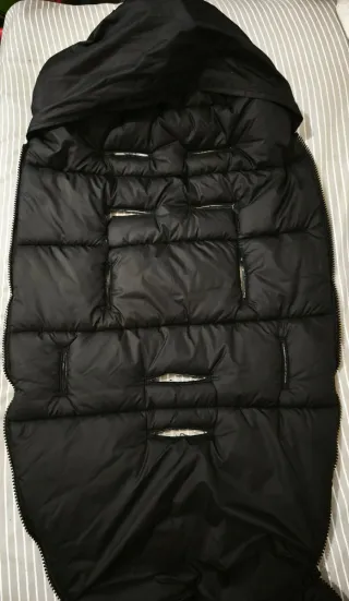 Saco de silla de paseo negro Cotton moose