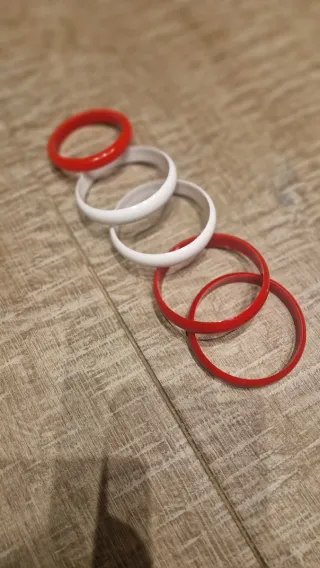 Pulseras Flamenco Niña Rojas y Blancas