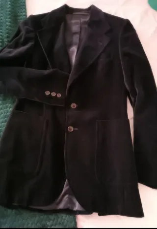 Blazer Terciopelo Cortefiel azul marino