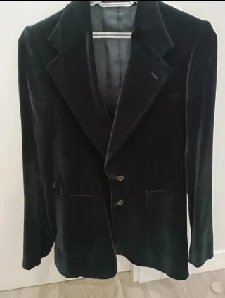 Blazer Terciopelo Cortefiel azul marino