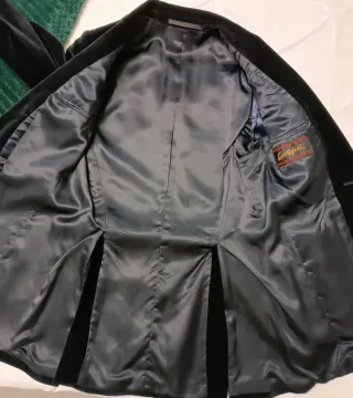 Blazer Terciopelo Cortefiel azul marino