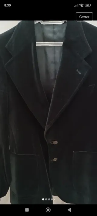 Blazer Terciopelo Cortefiel azul marino