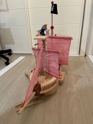 Barco Pirata Madera Accesorios