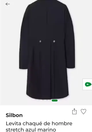 Levita Chaqué Silbon Talla 54 Azul Marino