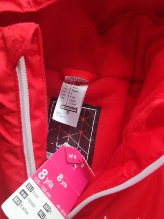 T8. Mono de nieve infantil rojo talla 8