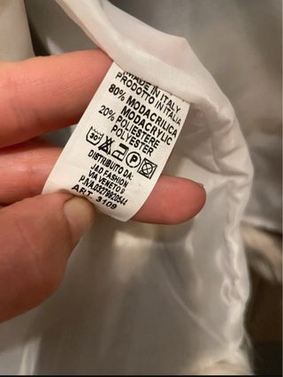 Eco pelliccia pelo lungo soffice tg.S/M