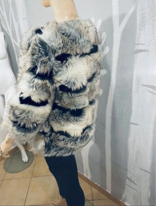 Eco pelliccia pelo lungo soffice tg.S/M