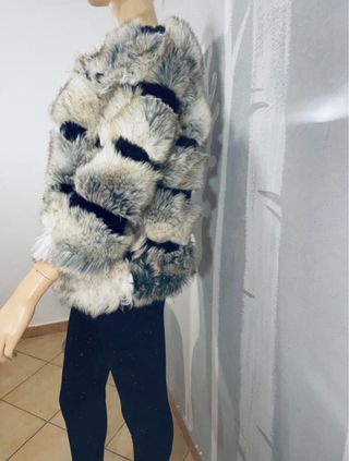 Eco pelliccia pelo lungo soffice tg.S/M